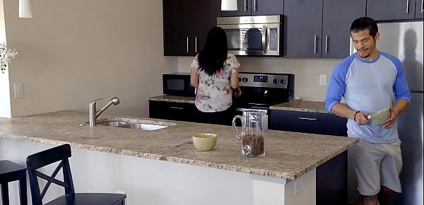  Creampie cumshot for teen stepsister Lexi Lore during breakfast